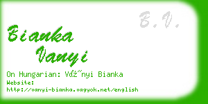 bianka vanyi business card